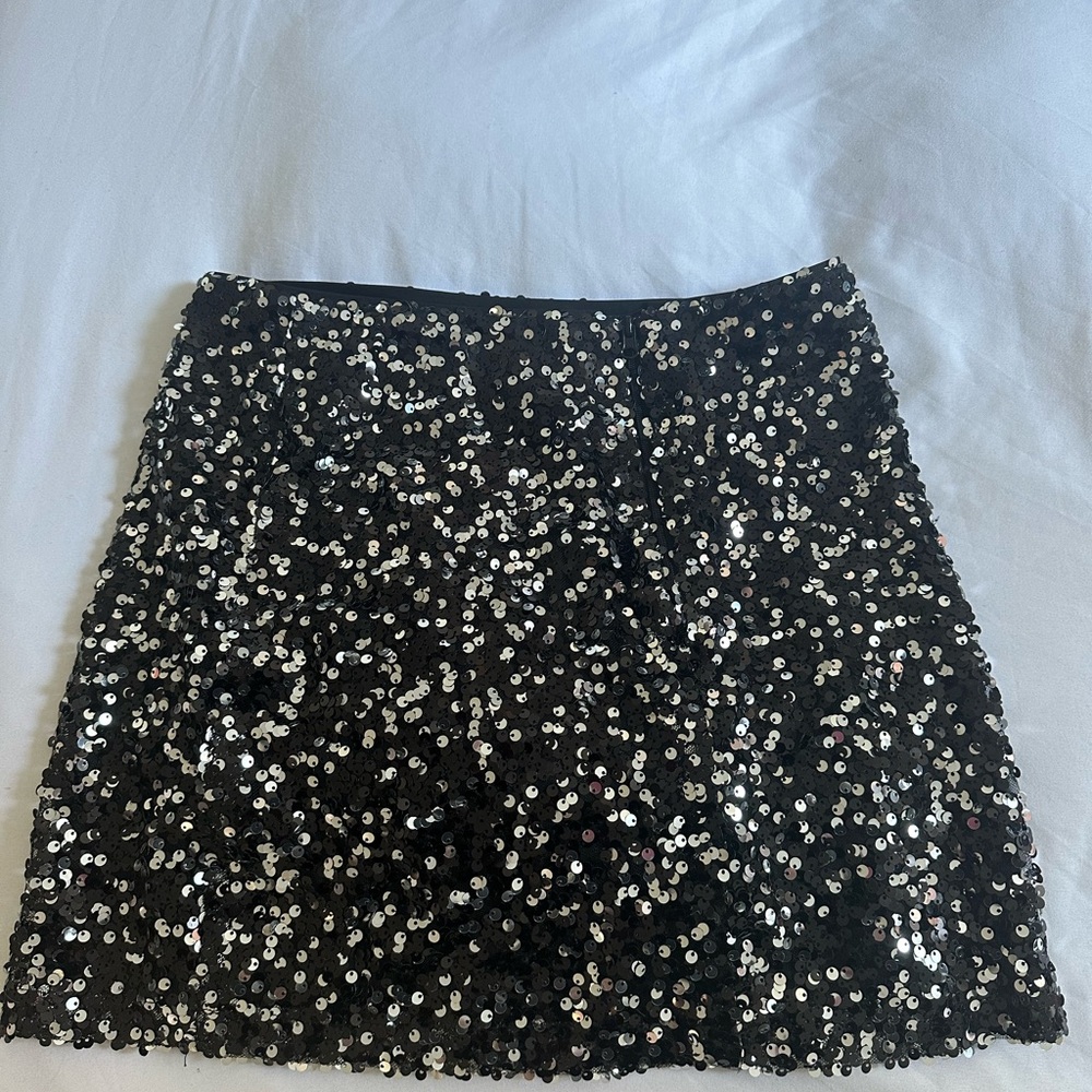 asos design nwt black sequin skirt